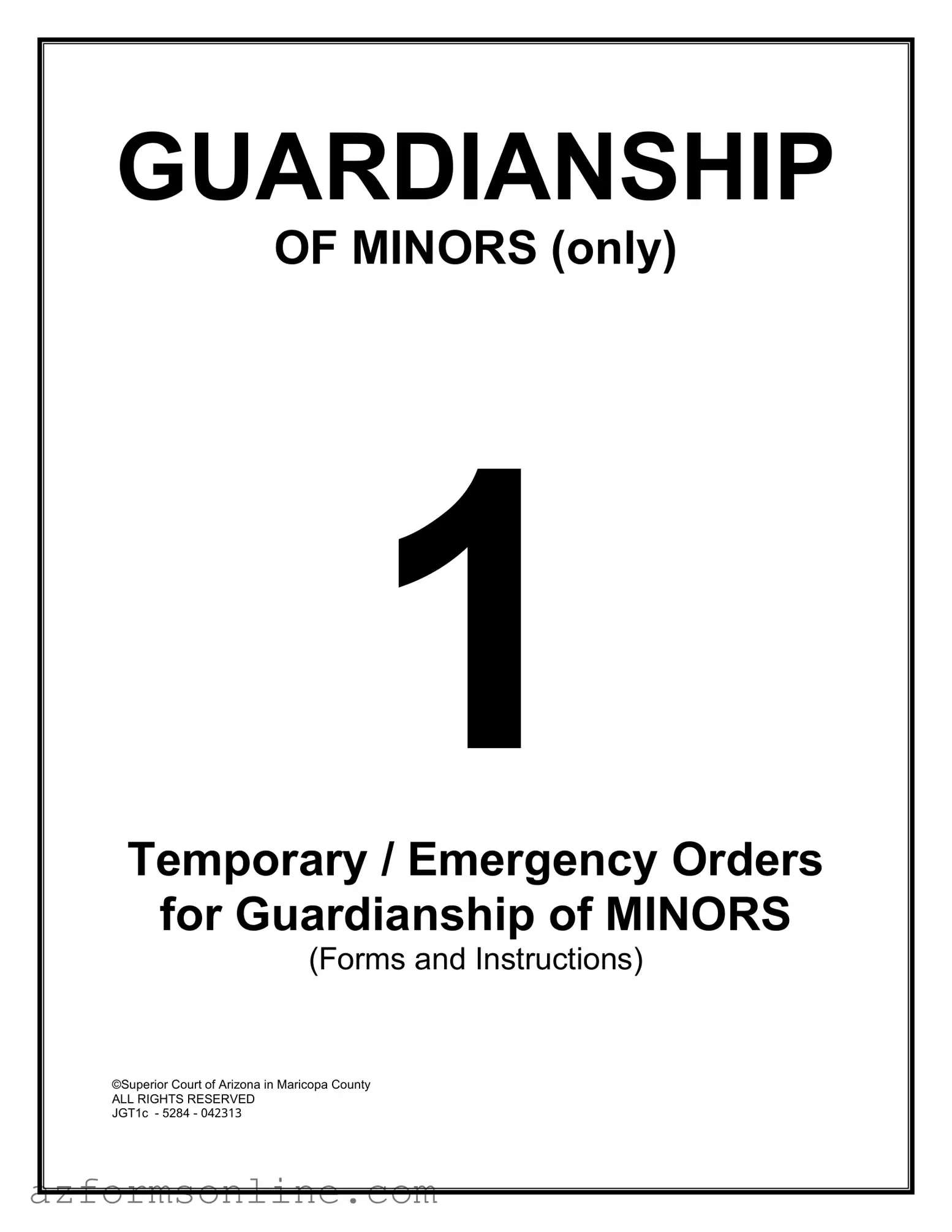 Free Guardianship Of Minors Arizona Form