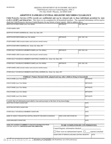 Free An 048 Arizona Form