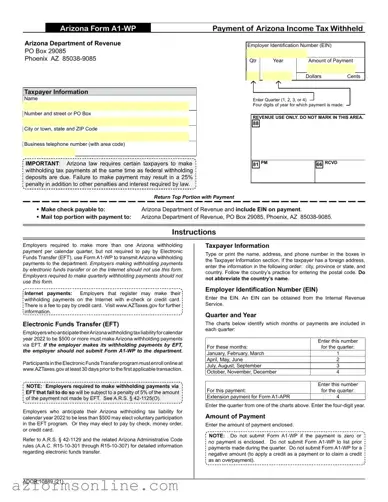 Free Arizona A1 Wp Form