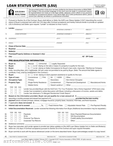Free Arizona Lsu Form