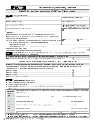 Free Arizona Tax Return Form